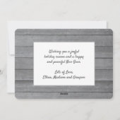 Cartes Pour Fêtes Annuelles White Dove Modern Unique Peace 1 Photo Grey Wood (Dos)