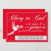 Cartes Pour Fêtes Annuelles White Dove Peace On Earth Luke 214 Noël Verse (Devant / Derrière)