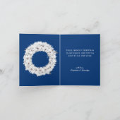 Cartes Pour Fêtes Annuelles White Holiday Wreath (Intérieur)