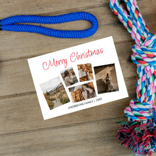 Cartes Pour Fêtes Annuelles White Joyer Noël Photo Collage