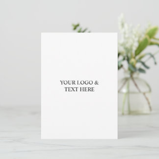 Cartes Pour Fêtes Annuelles White Personalized – Your Logo & Text Here