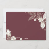 Cartes Pour Fêtes Annuelles White Pine Cones 2 Photo Holiday Greeting Card (Dos)