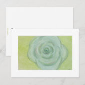 Cartes Pour Fêtes Annuelles White Rose Flat Blank Card (Devant / Derrière)