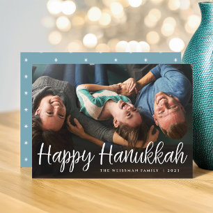 Cartes Pour Fêtes Annuelles White Script Overlay Happy Hanoukka Full Photo