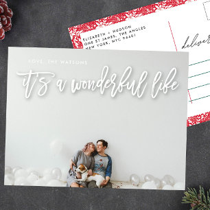 Cartes Pour Fêtes Annuelles White Shadow C'est une merveilleuse vie Noël