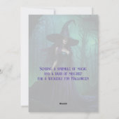 Cartes Pour Fêtes Annuelles Wicked Halloween sorcière en violet et noir (Dos)