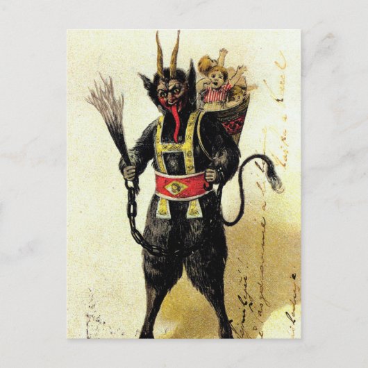 Cartes Pour Fêtes Annuelles Wicked Krampus Scary Demon Holiday Christmas Xmas (Devant)