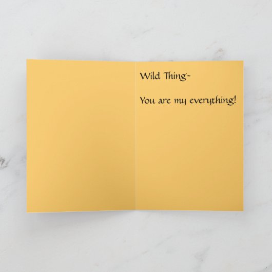 Cartes Pour Fêtes Annuelles Wild Thing (Intérieur)