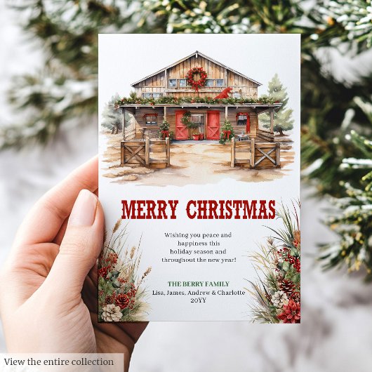 Cartes Pour Fêtes Annuelles Wild West Christmas Greeting Card Printable