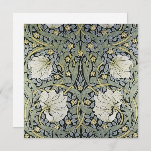 Cartes Pour Fêtes Annuelles William Morris - Design Motif Pimpernel (Devant / Derrière)