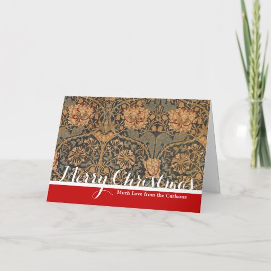 Cartes Pour Fêtes Annuelles William Morris Honeysuckle Rich Wallpaper (Devant)