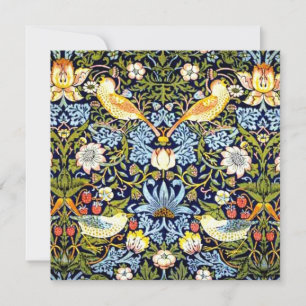 Cartes Pour Fêtes Annuelles William Morris, Strawberry Thief,