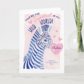 Cartes Pour Fêtes Annuelles Willy Sweet Zebra Heart Gum Bubble Valentine Card (Devant)