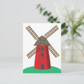 Cartes Pour Fêtes Annuelles Windmill (Debout devant)