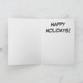 Cartes Pour Fêtes Annuelles Winking Black Père Noël Garder des secrets de Noël (Intérieur)