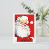 Cartes Pour Fêtes Annuelles Winking Père Noël (Debout devant)