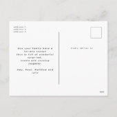 Cartes Pour Fêtes Annuelles Winter Berries Elegant Script 3Photo Christmas (Dos)