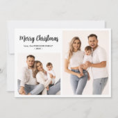 Cartes Pour Fêtes Annuelles Winter Botanical Script 2 Photo Collage Noël (Devant)