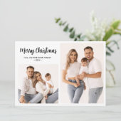 Cartes Pour Fêtes Annuelles Winter Botanical Script 2 Photo Collage Noël (Debout devant)