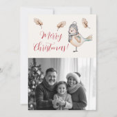 Cartes Pour Fêtes Annuelles Winter Cute Sparrow Illustration (Devant)