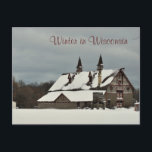 Cartes Pour Fêtes Annuelles Winter dans le Wisconsin<br><div class="desc">A barn in Racine Wisconsin all decked out for the holiday season</div>