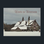 Cartes Pour Fêtes Annuelles Winter dans le Wisconsin<br><div class="desc">A barn in Racine Wisconsin all decked out for the holiday season</div>
