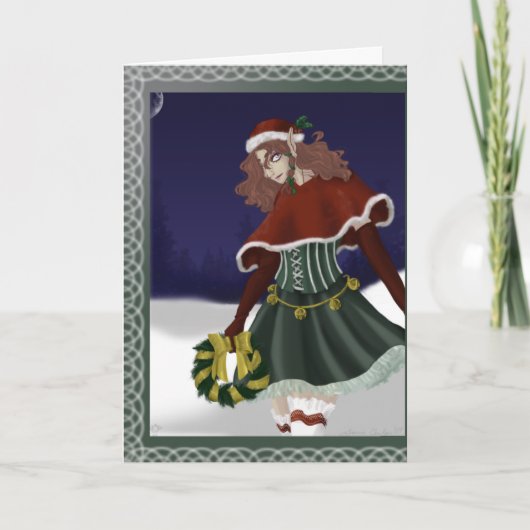 Cartes Pour Fêtes Annuelles Winter Elf Holiday Greeting (Devant)