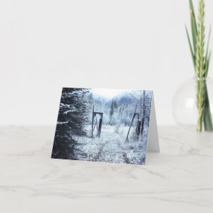 Cartes Pour Fêtes Annuelles winter fence card