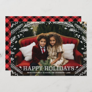 Cartes Pour Fêtes Annuelles Winter Forest | Holiday Photo Card