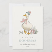 Cartes Pour Fêtes Annuelles Winter Goose Christmas Goosmas Corporate Logo (Devant)