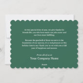 Cartes Pour Fêtes Annuelles Winter Green, Bourgogne Red Script Gold Bell (Dos)