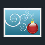 Cartes Pour Fêtes Annuelles Winter Greeting Elegant Christmas Tree Ornament<br><div class="desc">Winter Greeting Elegant Christmas Tree Ornament Postcards</div>