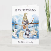 Cartes Pour Fêtes Annuelles Winter Lady Gnome en Branche Joyeux Noël (Devant)