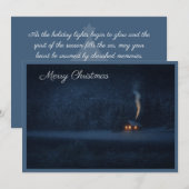 Cartes Pour Fêtes Annuelles Winter Lakeside Cabin (Devant / Derrière)