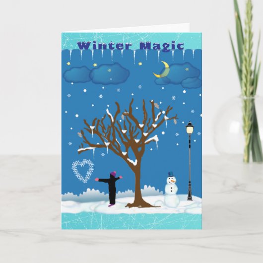 Cartes Pour Fêtes Annuelles Winter Magic Card (Devant)