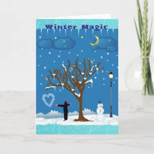 Cartes Pour Fêtes Annuelles Winter Magic Card