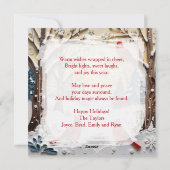 Cartes Pour Fêtes Annuelles Winter Scene | Enchanted Forest & Cardinals (Dos)