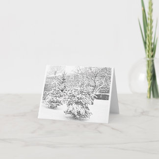 Cartes Pour Fêtes Annuelles Winter Sketch II Notecard