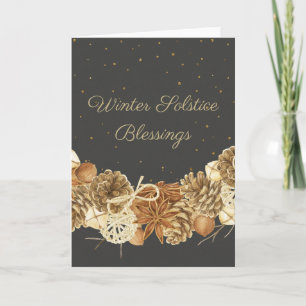 Cartes Pour Fêtes Annuelles Winter Solstice Blessings Sabbat Greeting Card