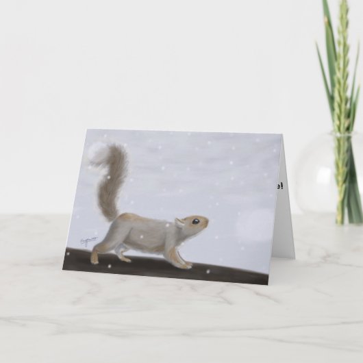 Cartes Pour Fêtes Annuelles Winter Squirrel Card (Devant)