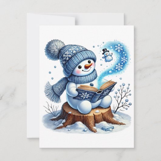Cartes Pour Fêtes Annuelles Winter Tales - A Snowman’s Stortime (Devant)