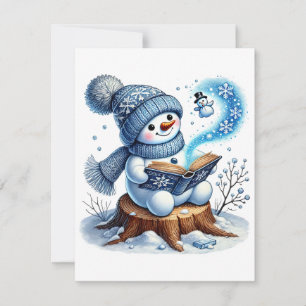 Cartes Pour Fêtes Annuelles Winter Tales - A Snowman’s Stortime