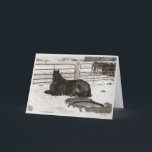 Cartes Pour Fêtes Annuelles Winter Wonder<br><div class="desc">Un jument aime le temps cool.</div>
