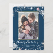 Cartes Pour Fêtes Annuelles Winter Wonderland Blue Seasons Salutations 2 Photo (Devant)