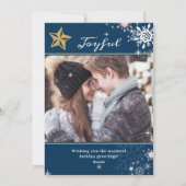 Cartes Pour Fêtes Annuelles Winter Wonderland Blue Seasons Salutations 2 Photo (Dos)