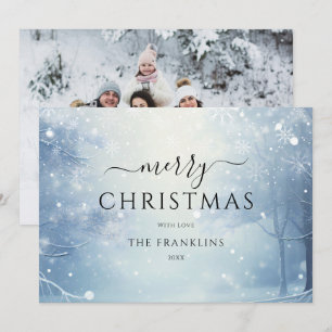 Cartes Pour Fêtes Annuelles Winter Wonderland Forest Photo Noël