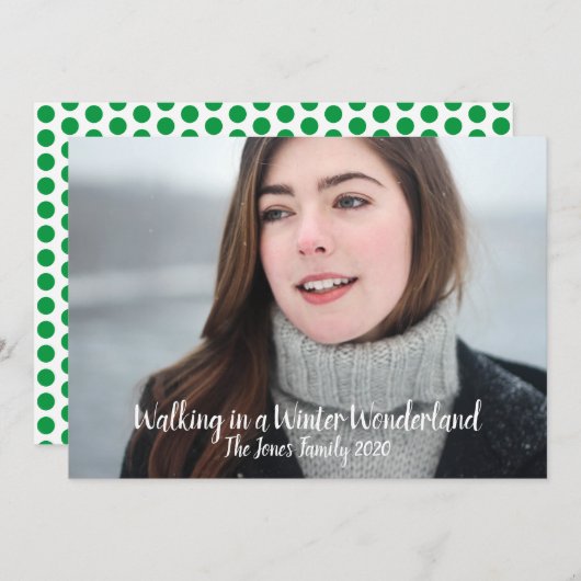 Cartes Pour Fêtes Annuelles Winter Wonderland Noël (Devant / Derrière)