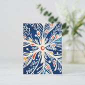Cartes Pour Fêtes Annuelles Winter Wonderland, Snowflake, Holiday folk art (Debout devant)