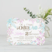 Cartes Pour Fêtes Annuelles Winter Wonderland Snowflakes Sparkday (Debout devant)