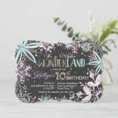 Cartes Pour Fêtes Annuelles Winter Wonderland Snowflakes Sparkday (Debout devant)